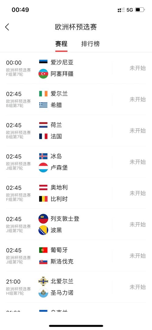 欧洲杯2026赛程时间表格，欧洲杯赛程26号